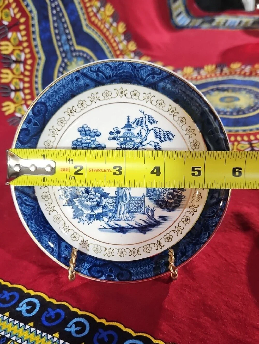Nikko Japan H1234 Double Phoenix Ironstone Geisha/Sansui Gold Accented Plate